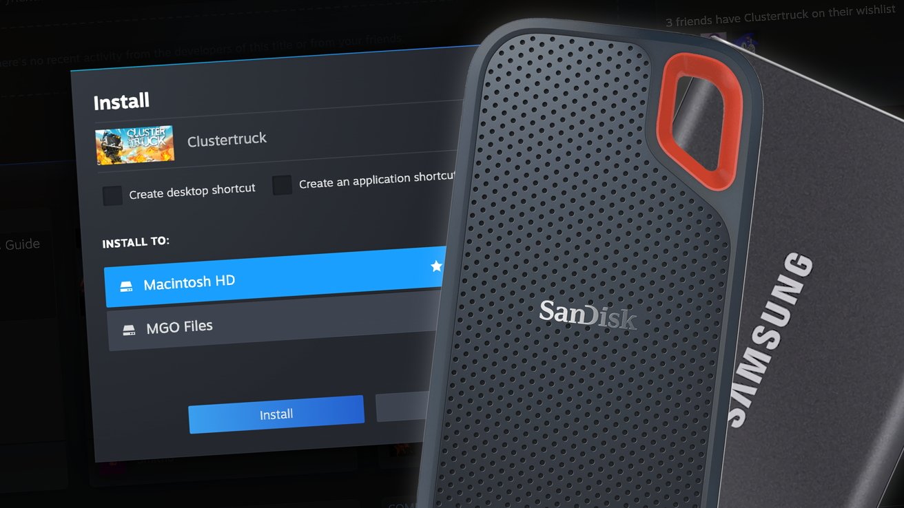 Installer macOS spil på ekstern drev fra Steam eller App Store