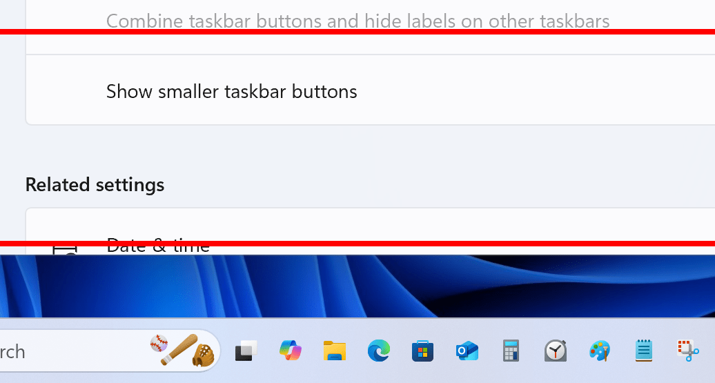 Windows 11 tester skalerbare ikoner på proceslinjen som Mac