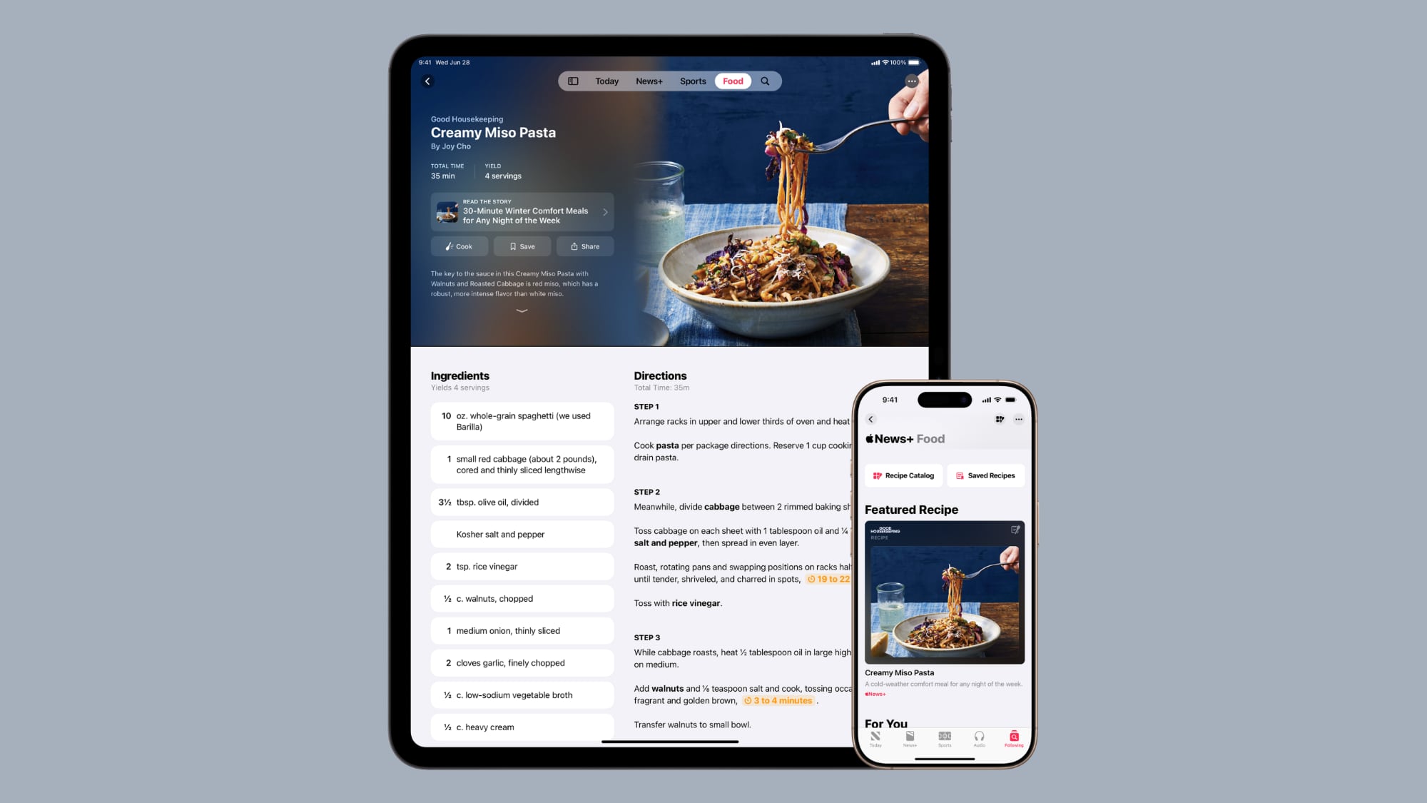 Apple News+ tilføjer opskrifter og restaurantanmeldelser i iOS 18.4