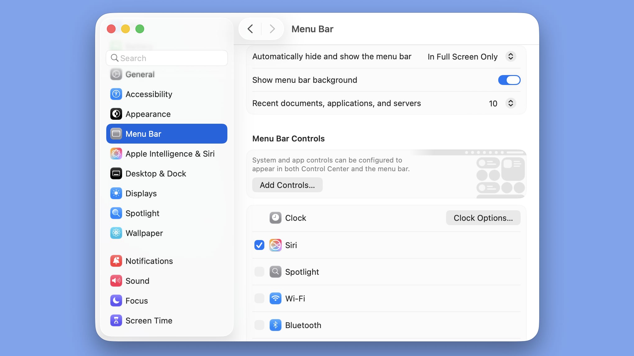 macOS Tahoe Beta 2: Tilføj baggrund til menulinjen!