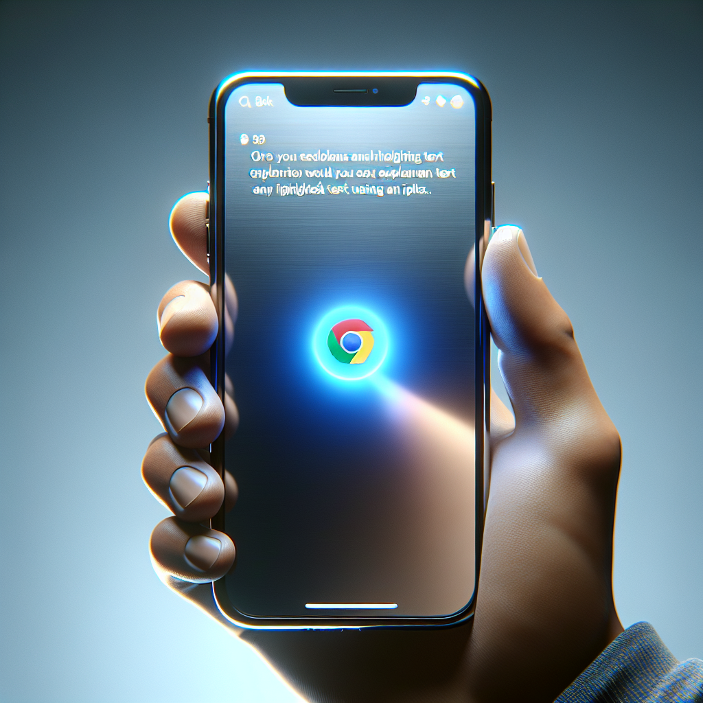 Chrome til iPhone tester Gemini-forklaringer på fremhævet tekst