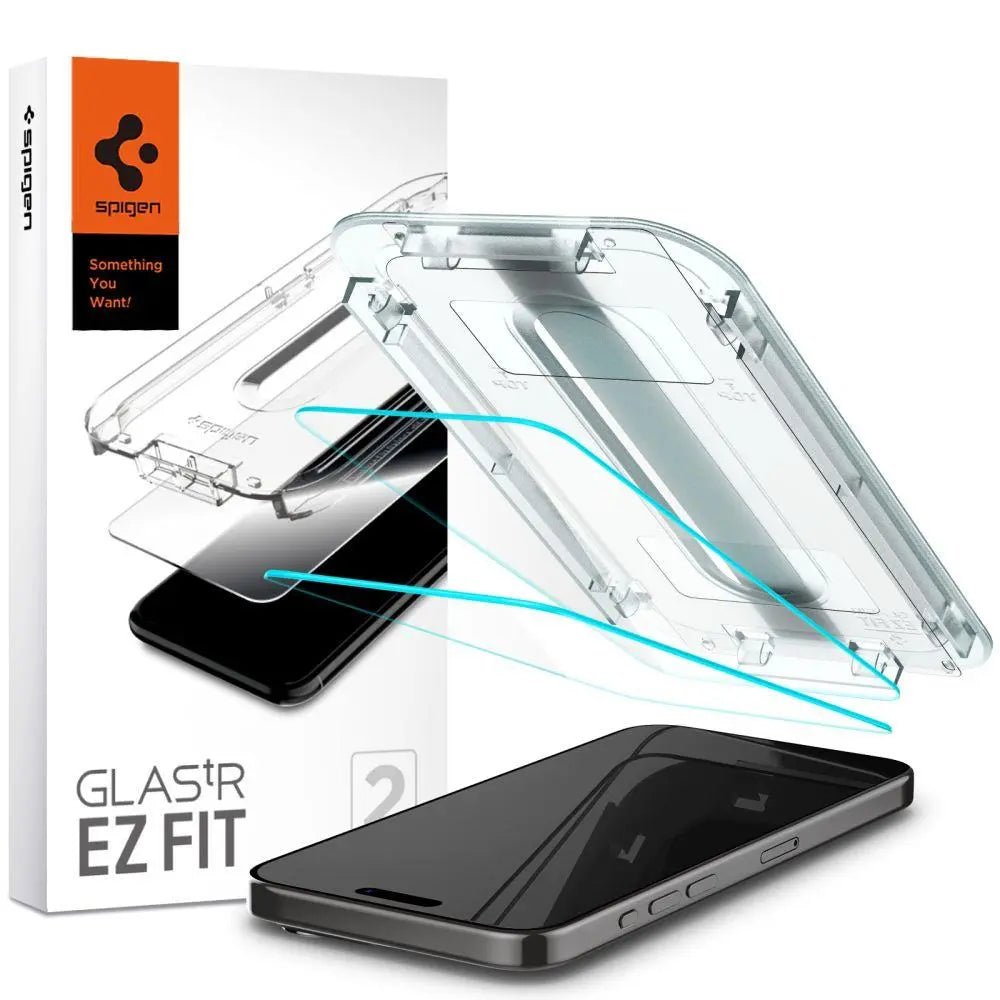 Spigen GLAS.TR "EZ FIT" 2-PACK IPHONE 15 PRO CLEAR Spigen