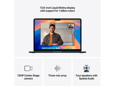 MacBook Air 2025 13" M4 10CPU, 10GPU, 24GB, 512GB - Midnight - (MC6C4DK/A)