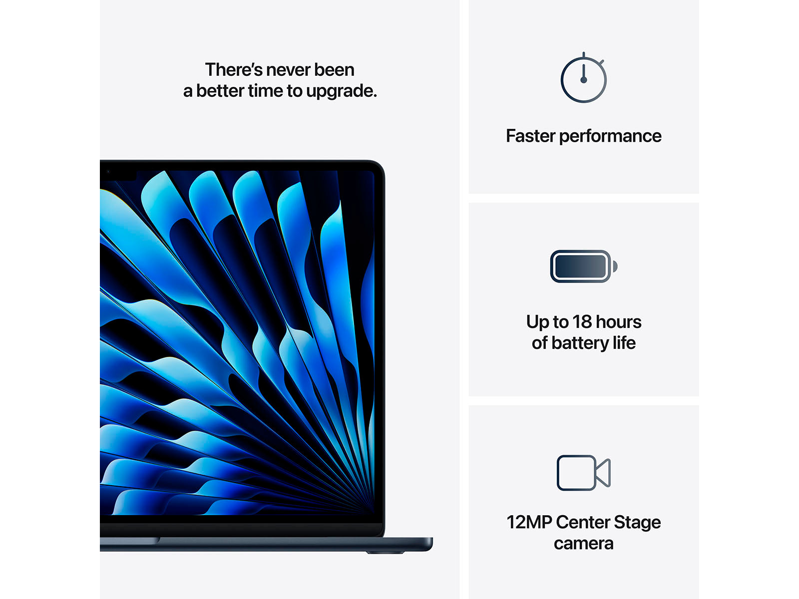 MacBook Air 2025 15" M4 10CPU, 10GPU, 16GB, 256GB - Midnight - (MW1L3DK/A)