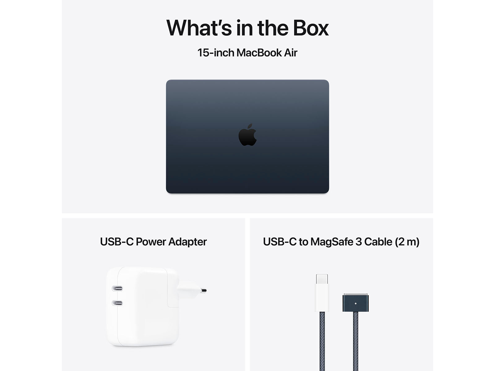 MacBook Air 2025 15" M4 10CPU, 10GPU, 16GB, 256GB - Midnight - (MW1L3DK/A)