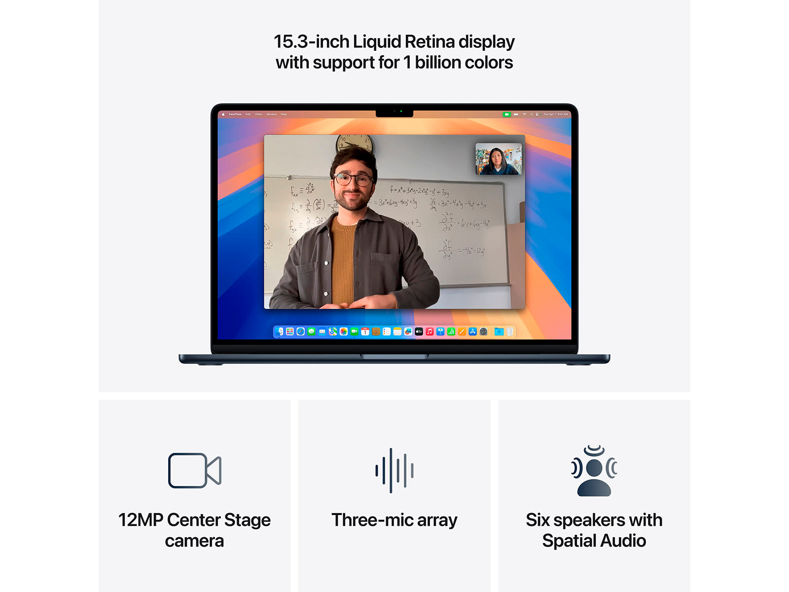 MacBook Air 2025 15" M4 10CPU, 10GPU, 16GB, 256GB - Midnight - (MW1L3DK/A)