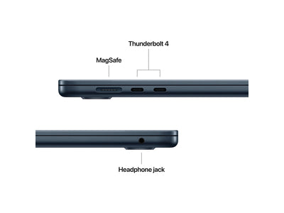 MacBook Air 2025 15" M4 10CPU, 10GPU, 16GB, 256GB - Midnight - (MW1L3DK/A)