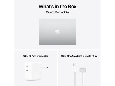 MacBook Air 2025 15" M4 10CPU, 10GPU, 24GB, 512GB - Silver - (MC6J4DK/A)