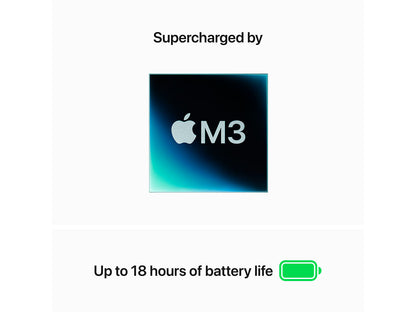 MacBook Air 2024 15" M3 8CPU, 10GPU, 16GB, 256GB Midnight Apple