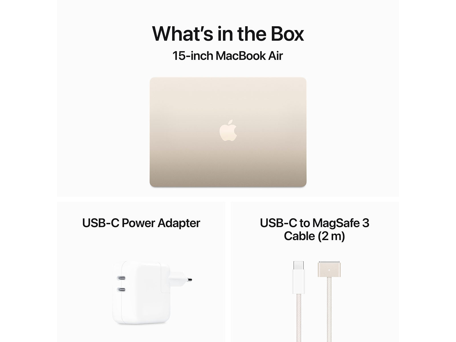 Apple MacBook Air 15.3 16GB 256GB Apple M3 10-core Stjernelys Apple