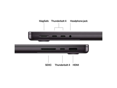 MacBook Pro 2025 14" M5 10CPU, 10GPU, 16GB, 512GB - Space Black - (MDE04DK/A)