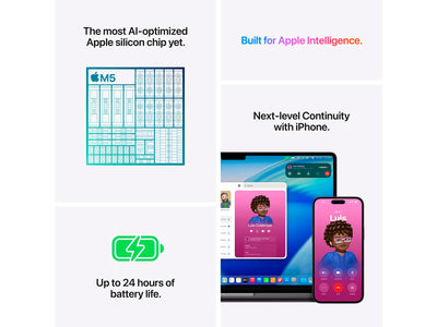 MacBook Pro 2025 14" M5 10CPU, 10GPU, 16GB, 512GB - Space Black - (MDE04DK/A)