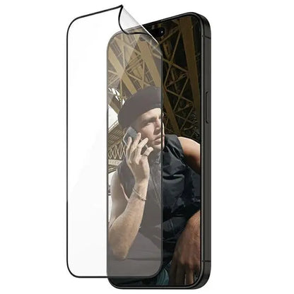 PanzerGlass Matrix Ultra-Wide-Fit Hybrid Glass til iPhone 15 Pro med Positioner PanzerGlass