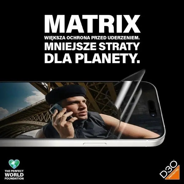 PanzerGlass Matrix Ultra-Wide-Fit Hybrid Glass til iPhone 15 Pro med Positioner PanzerGlass