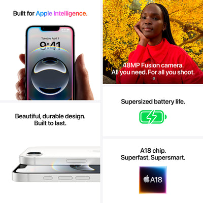 Apple iPhone 16E 128GB Black - (MD1Q4QN/A)