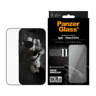 PanzerGlass Ceramic II Skærmbeskyttelse til iPhone 17 / 16 Pro