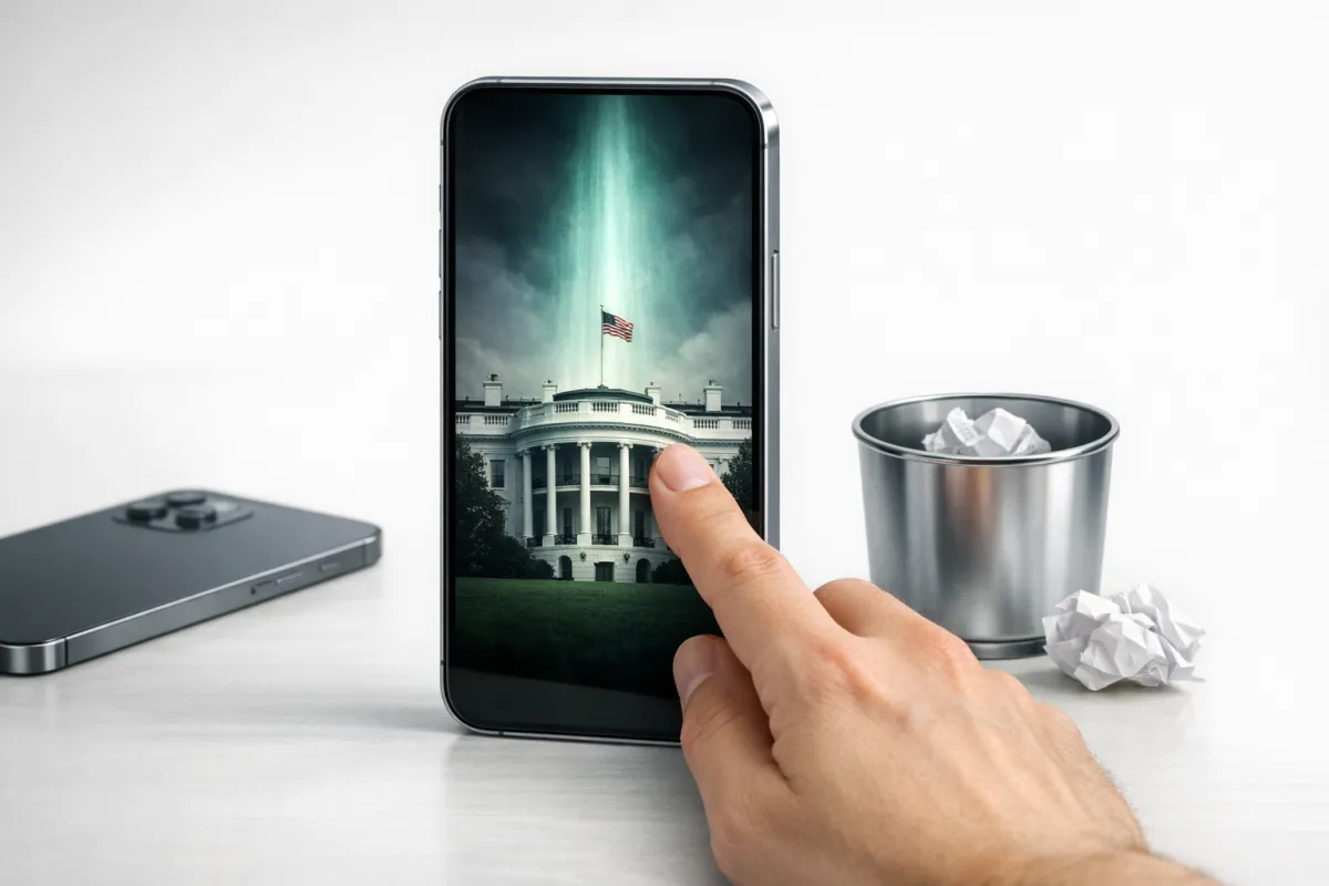 Det Hvide Hus deler mystiske vertikale videoer – og sletter én igen Post feature image